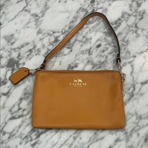 Coach Brown Leather Wristlet
